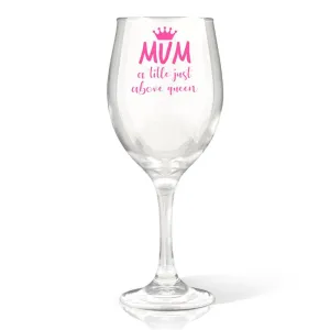 Mum Crown Wine Glass