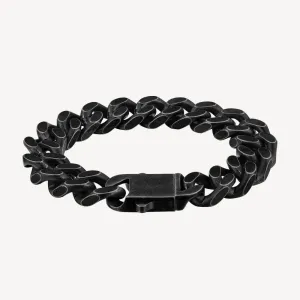 NEW | 14mm Curb Chain Bracelets with Hook Buckle Clasp in Black Gold KRKC&CO KEEP REAL KEEP CHAMPION