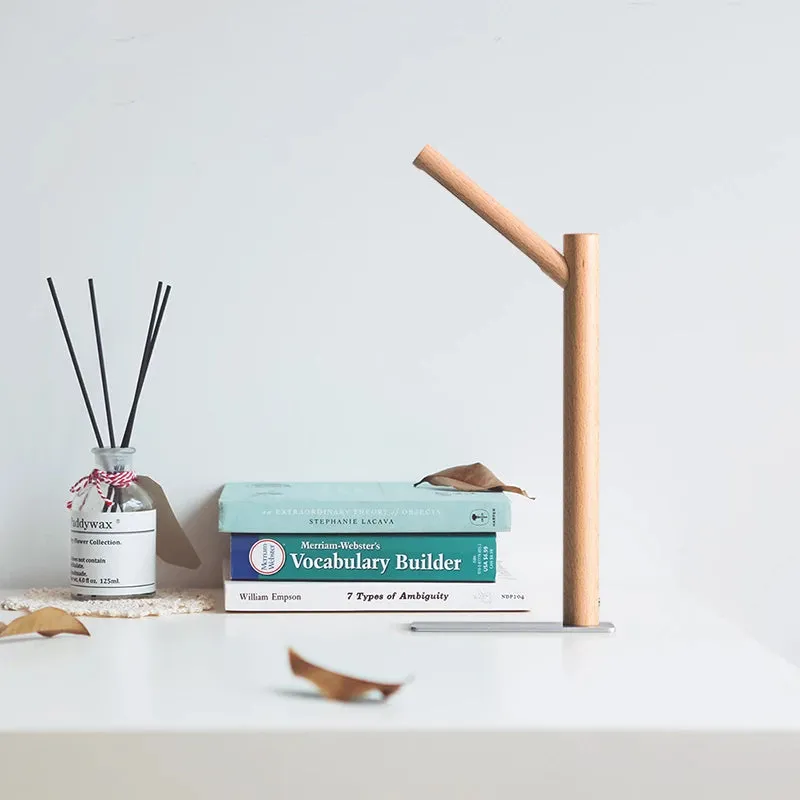 Nordic Solid Wood Eye Protecting Lamp with Magnetic Base