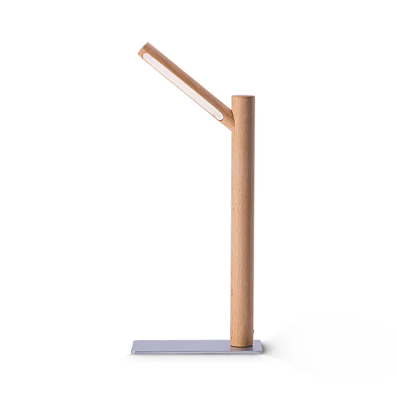 Nordic Solid Wood Eye Protecting Lamp with Magnetic Base