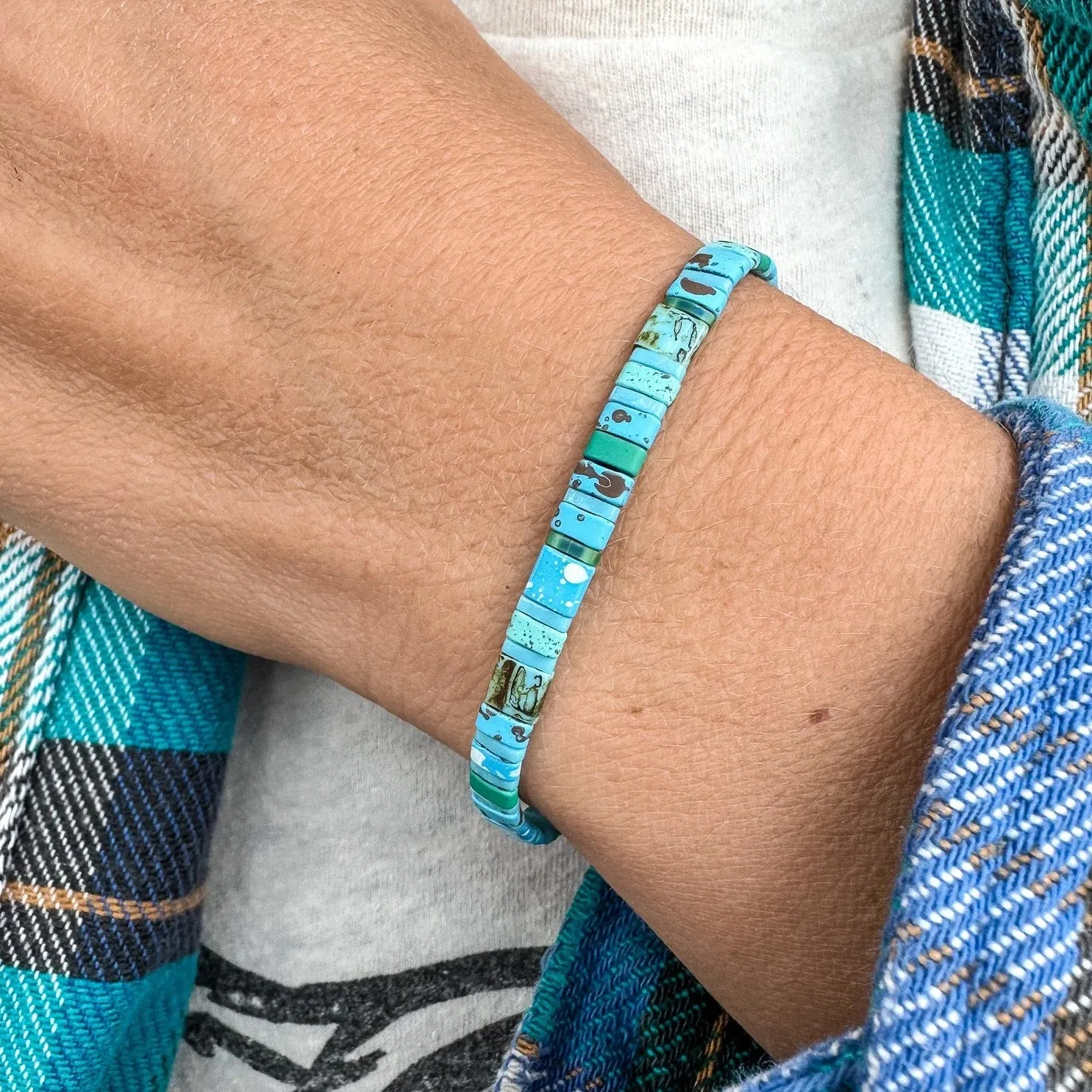 PACIFIC OCEAN - stackable stretch bracelet