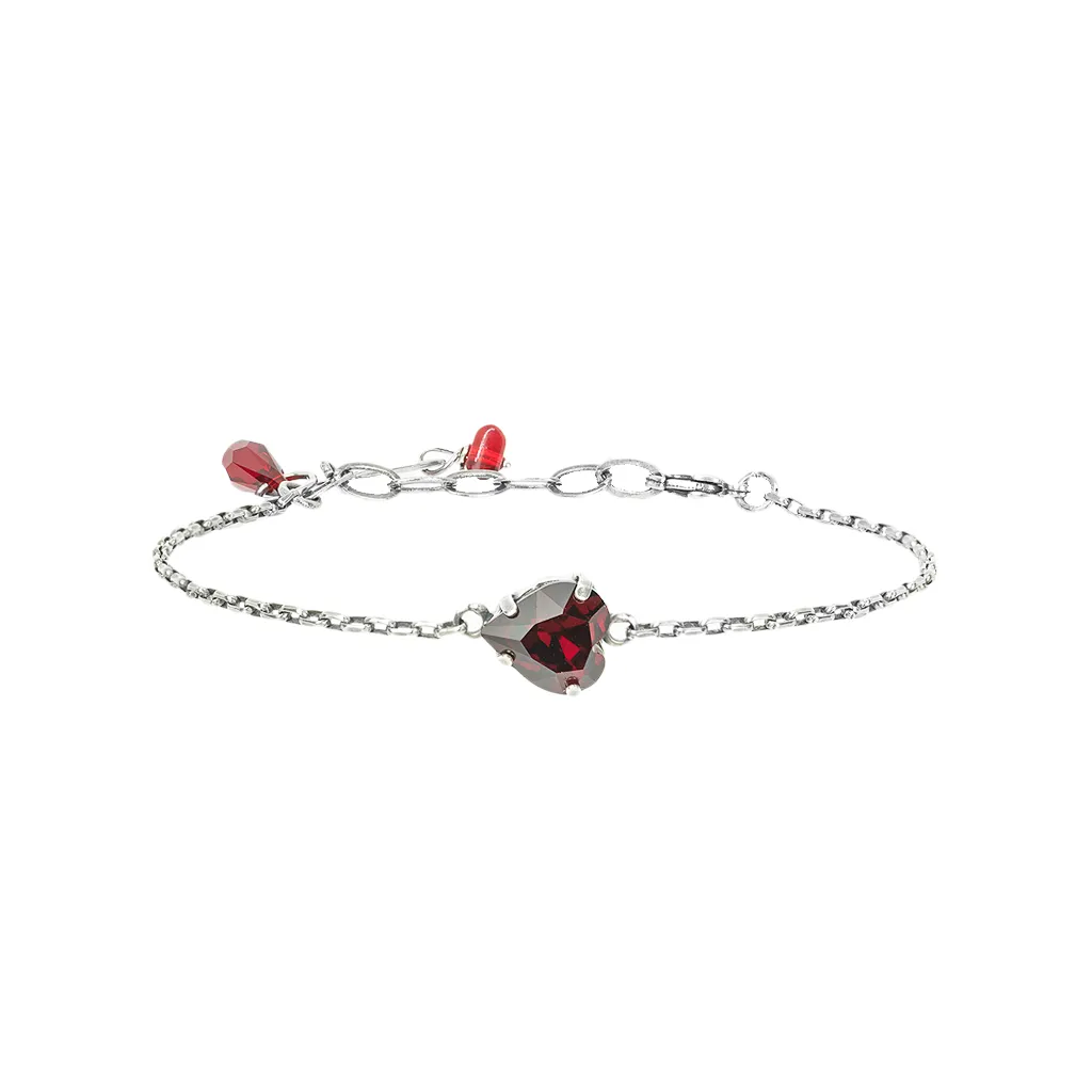 Petite Stackable Heart Bracelet in Siam  *Custom*