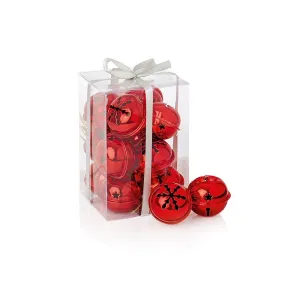 Premier 4cm Red Jingle Bells Christmas Baubles