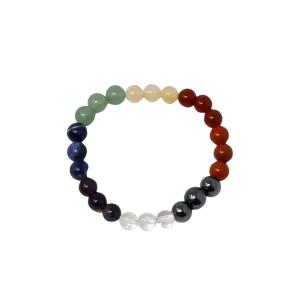 Real Stone Chakra Beaded Bracelet