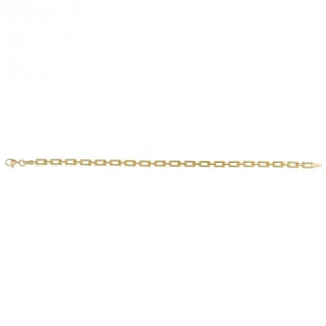 Rectangle Link 9ct Yellow Gold Bracelet GB520