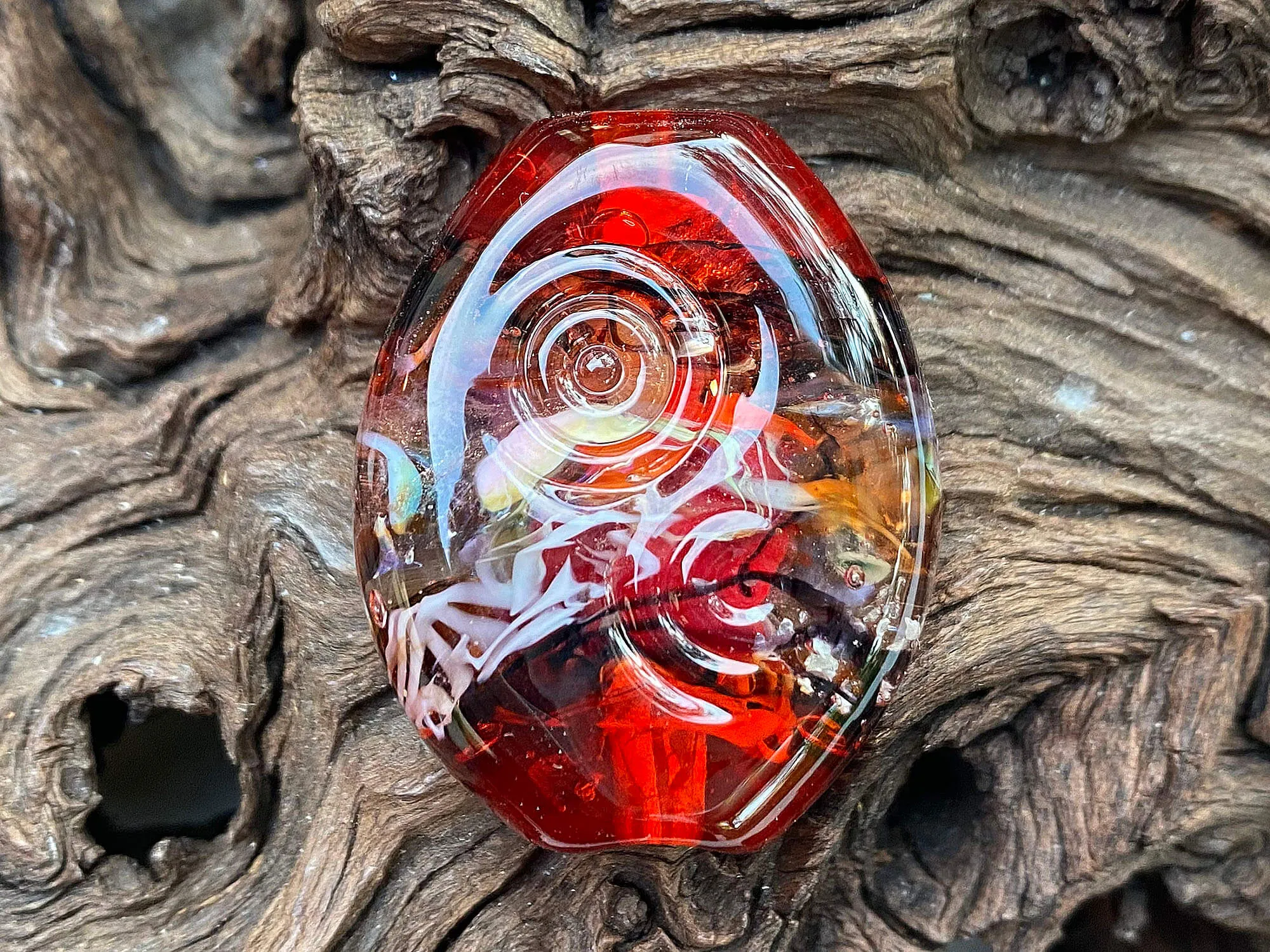 Serendipity Red Lampwork Focal Bead SRA