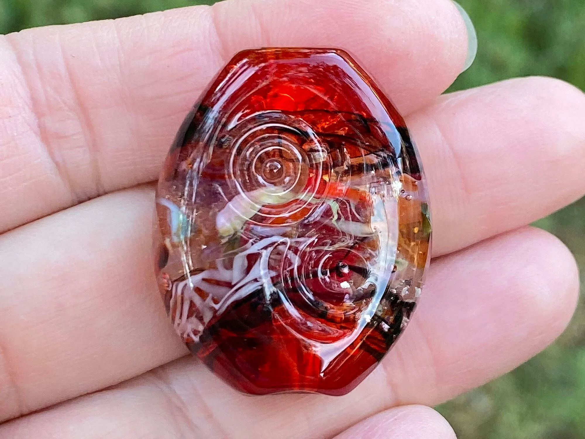 Serendipity Red Lampwork Focal Bead SRA