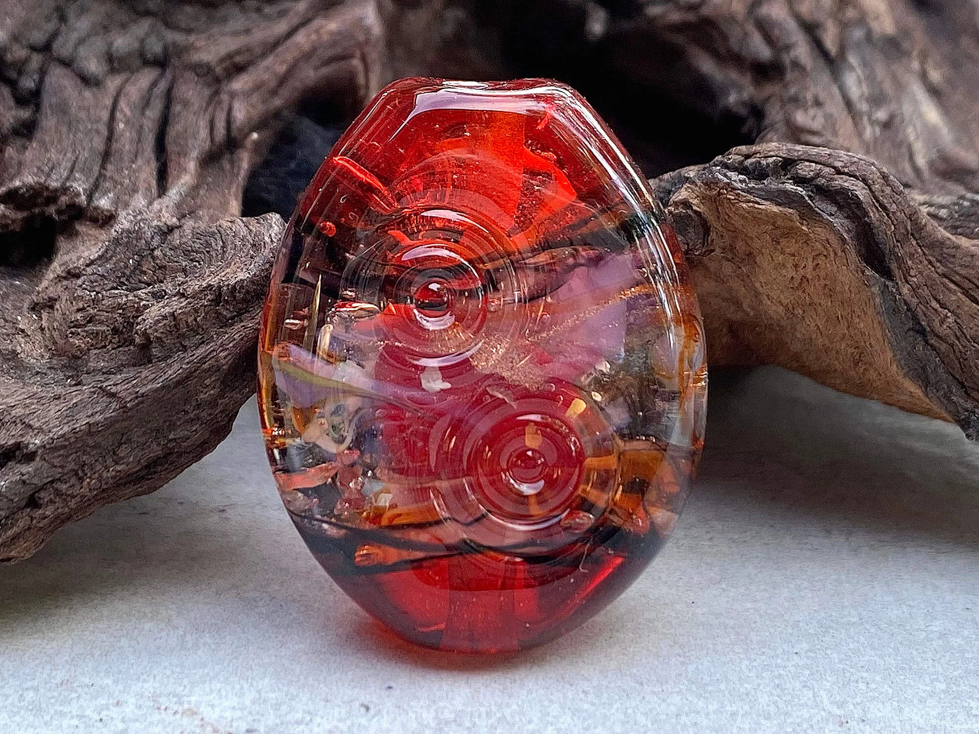 Serendipity Red Lampwork Focal Bead SRA