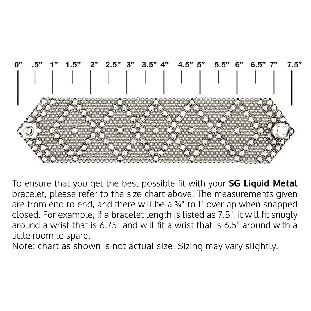 SG Liquid Metal CMB5Z-N Chrome Finish Bracelet by Sergio Gutierrez