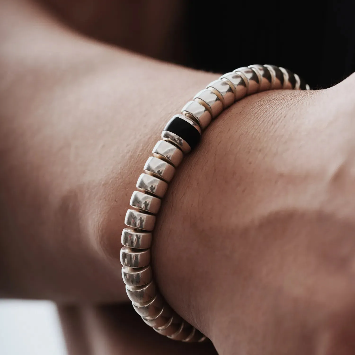 Silver Coconut Shell Bracelet