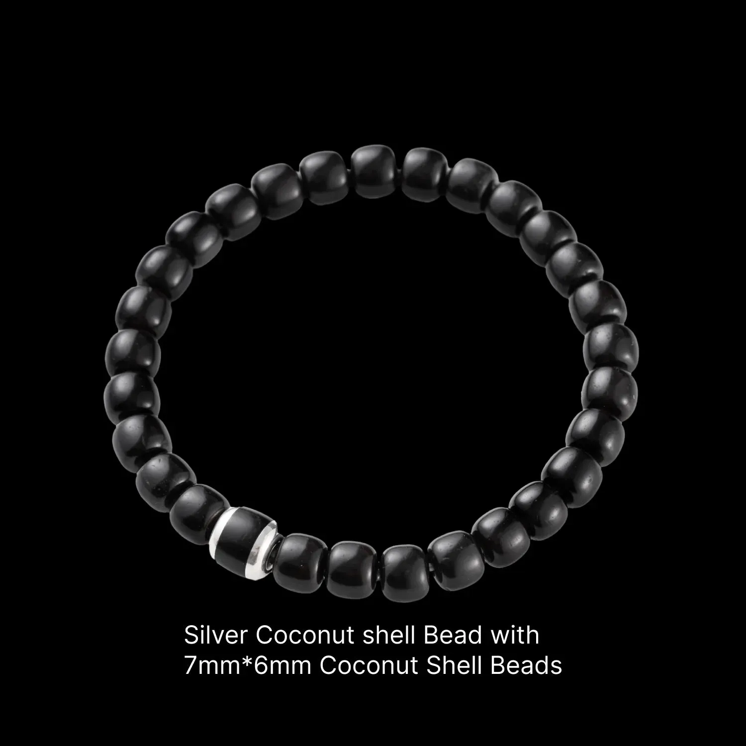 Silver Coconut Shell Bracelet