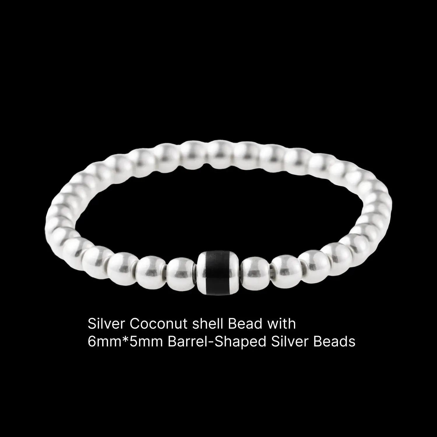 Silver Coconut Shell Bracelet