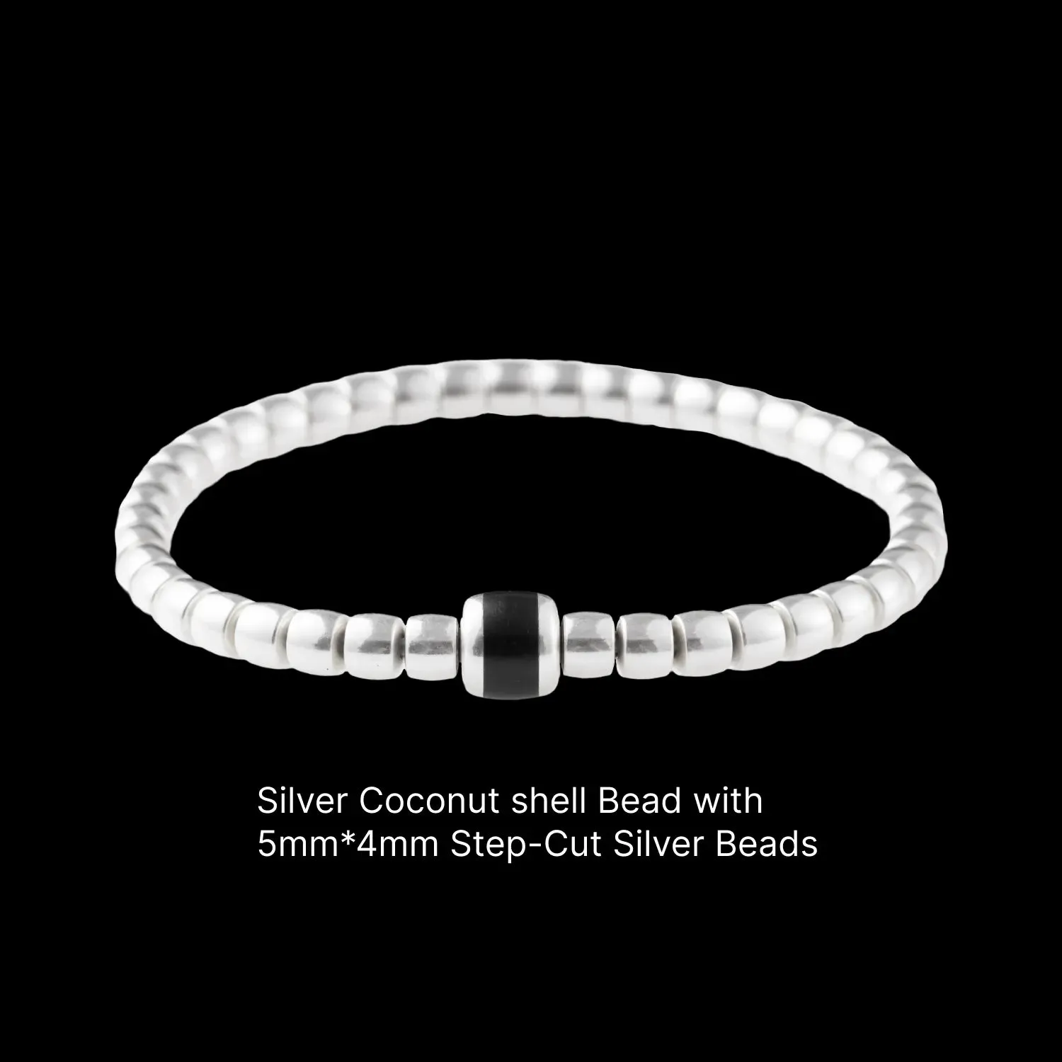 Silver Coconut Shell Bracelet