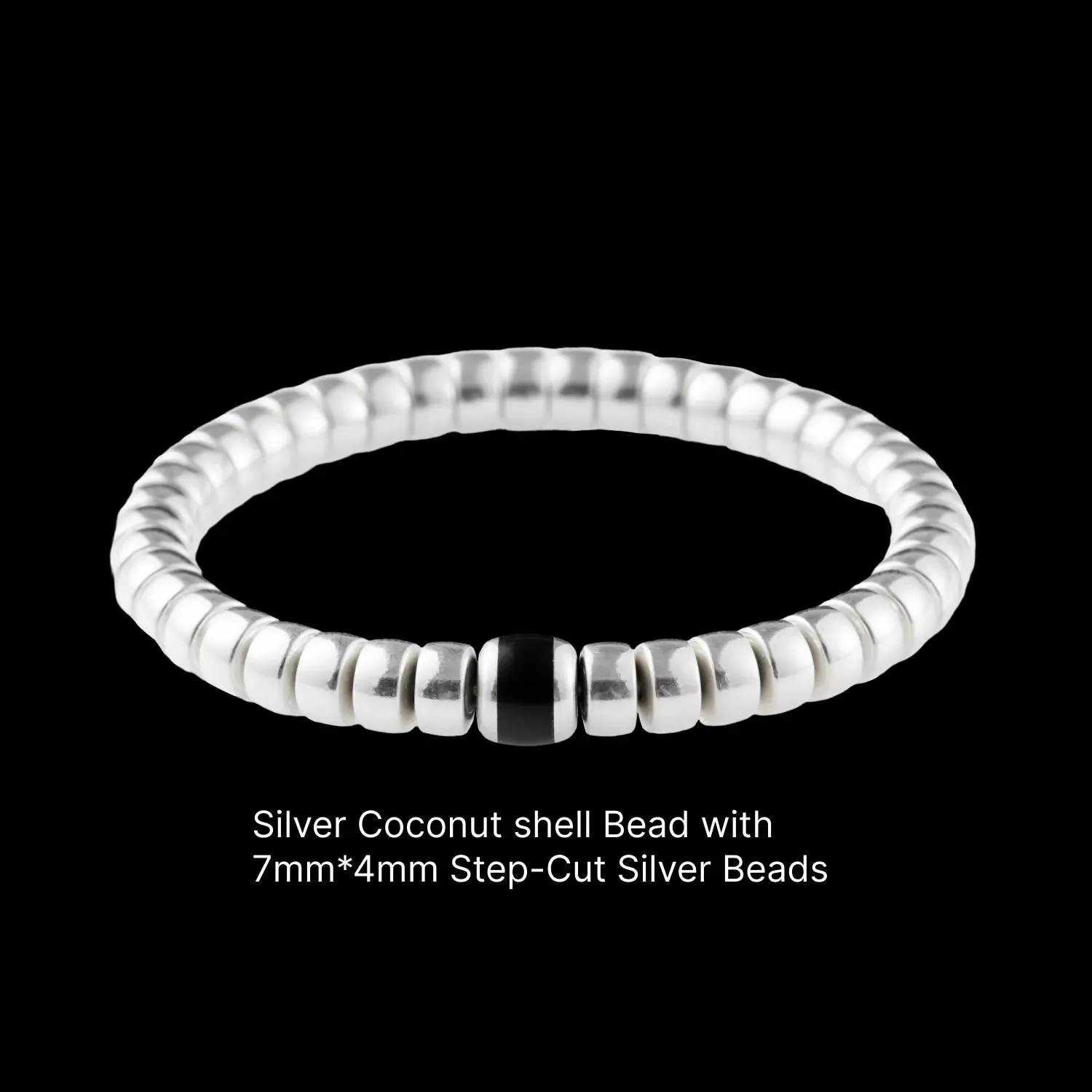 Silver Coconut Shell Bracelet