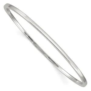 Silver Square Slip On 7.80 in Bangle Bracelet