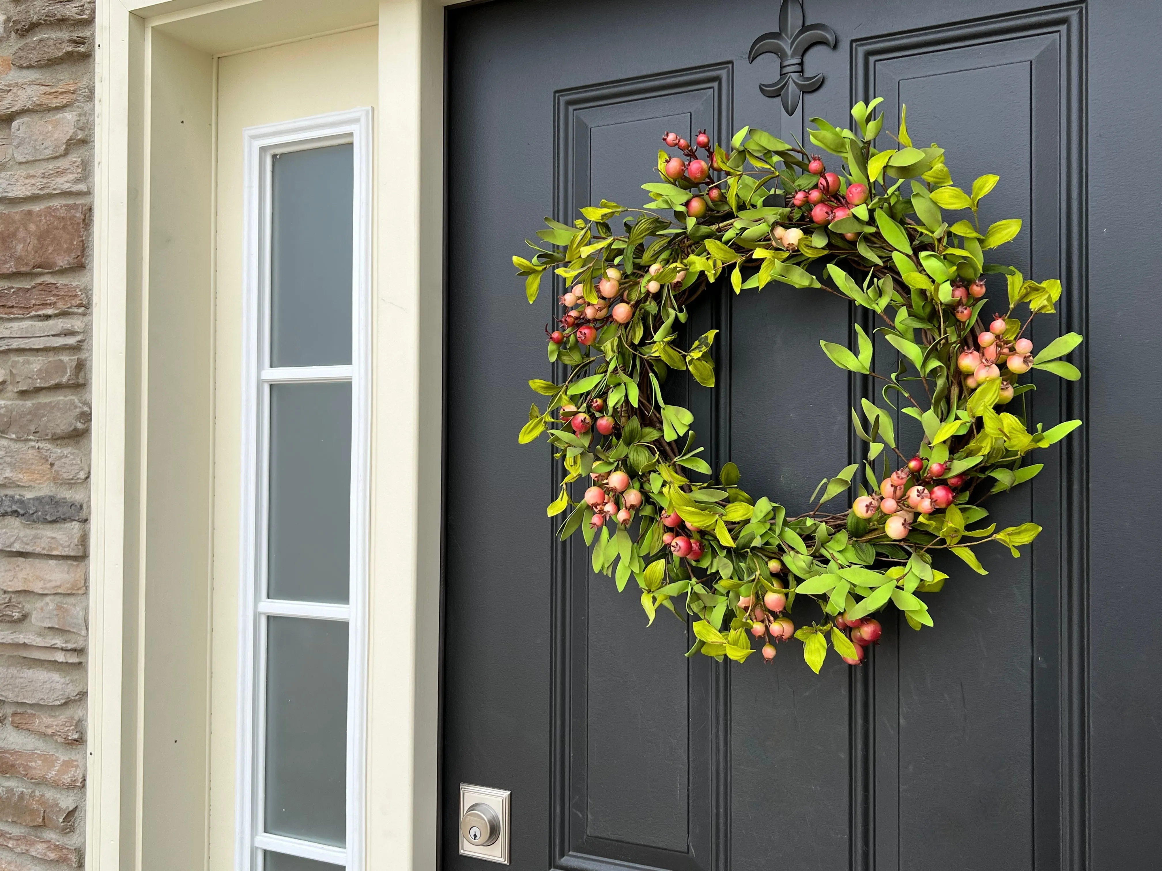 Simple Farmhouse Crabapple Wreath