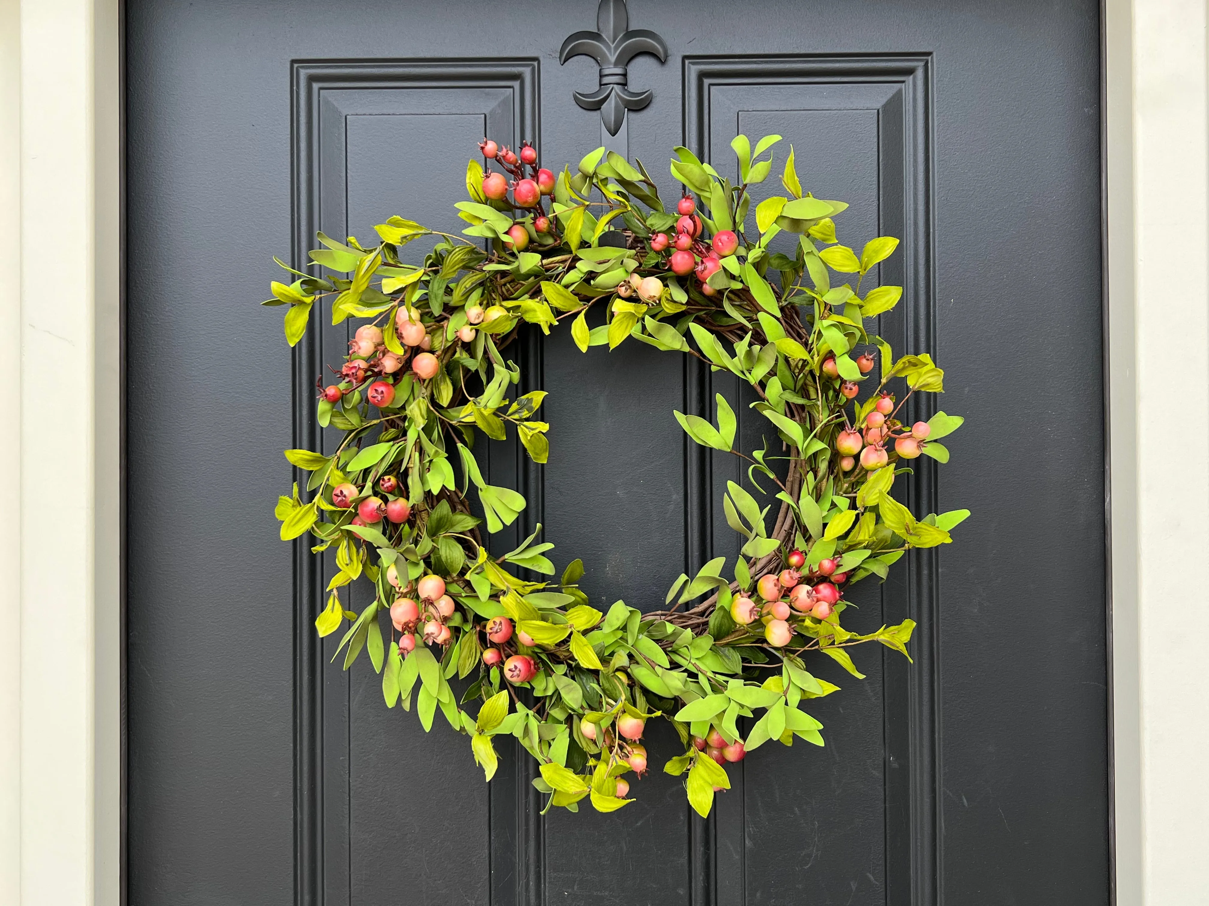 Simple Farmhouse Crabapple Wreath