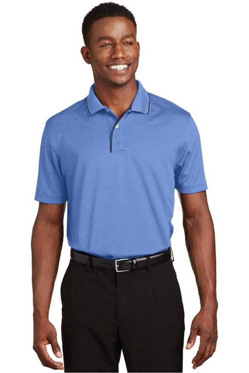 Sport-Tek K467: Dri-Mesh Polo with Tipped Collar and Piping