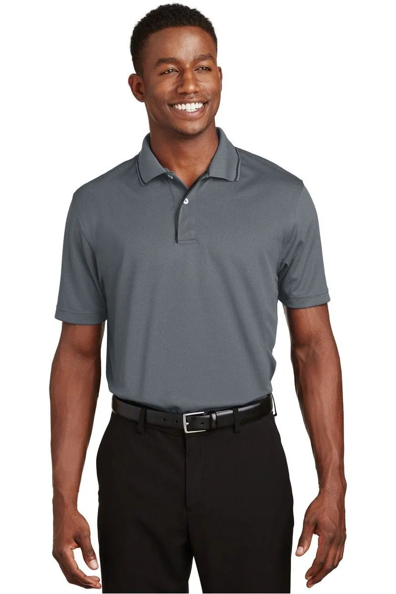 Sport-Tek K467: Dri-Mesh Polo with Tipped Collar and Piping