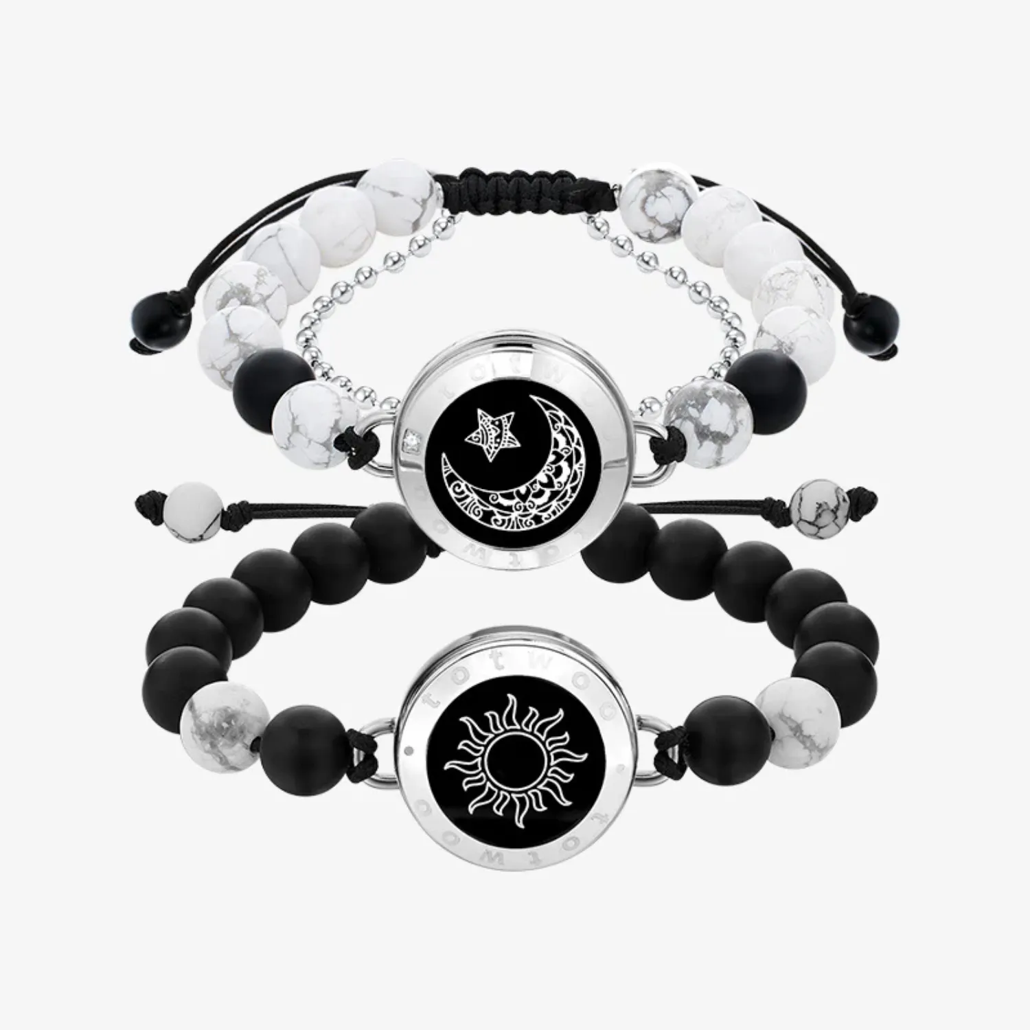 Sun&Moon Touch Bracelets with Matching Beads