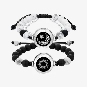 Sun&Moon Touch Bracelets with Matching Beads