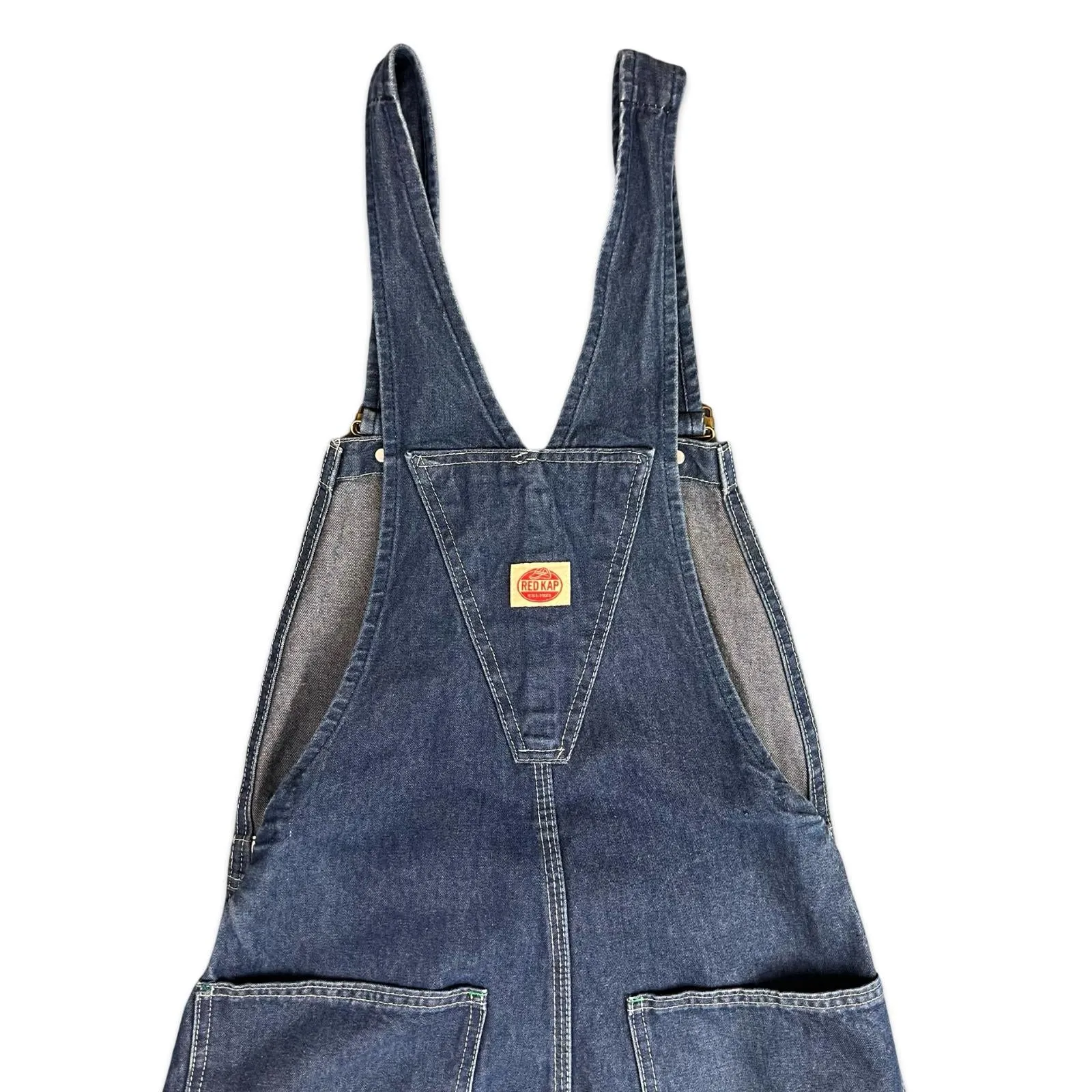 VTG USA RED KAP INDIGO DENIM DUNGAREES AMERICAN WORKWEAR ROCKABILLY 28W 32L