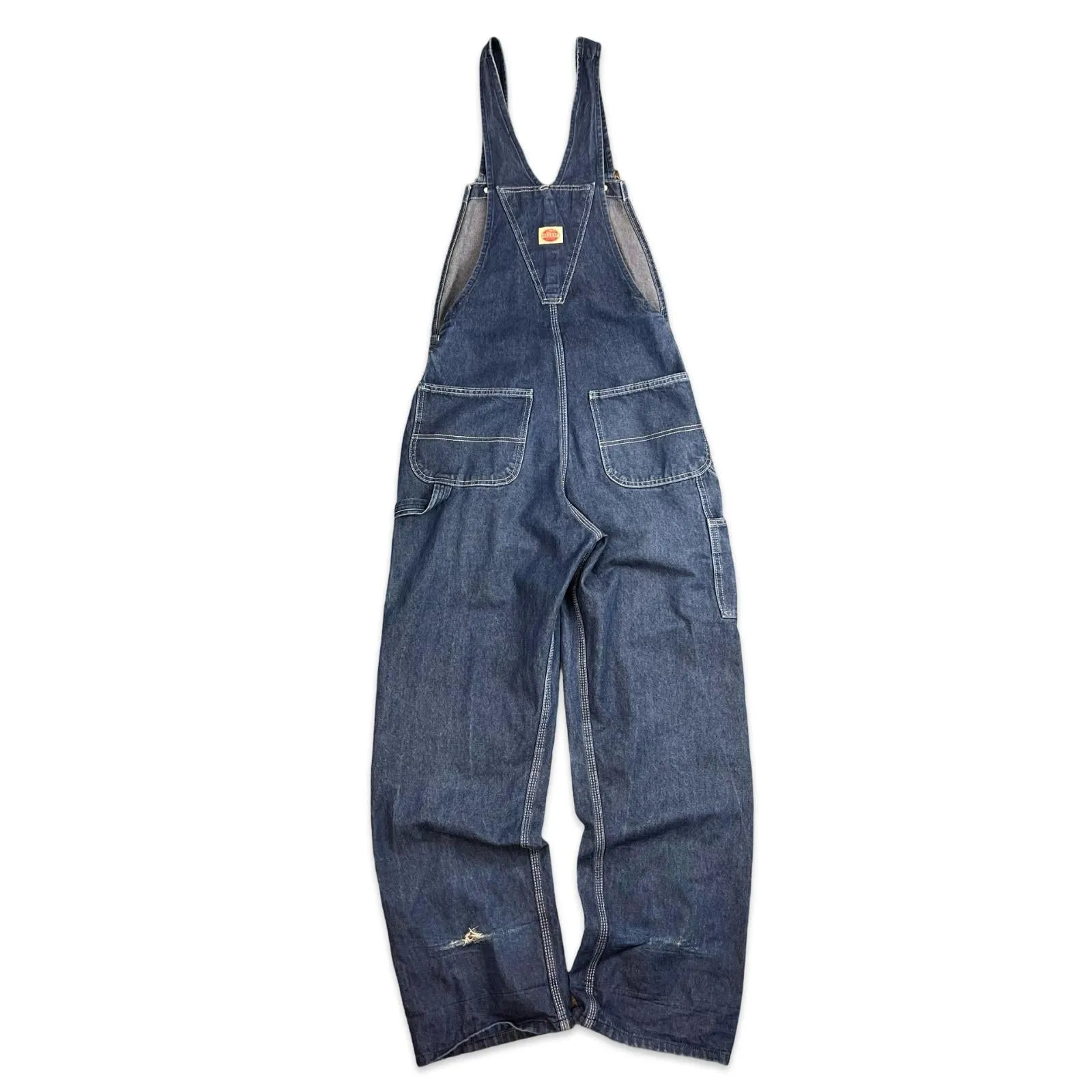 VTG USA RED KAP INDIGO DENIM DUNGAREES AMERICAN WORKWEAR ROCKABILLY 28W 32L