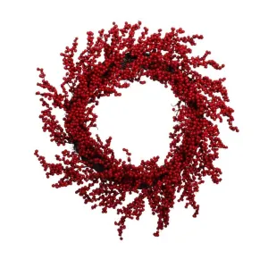 Wreath Red Berries 61cm