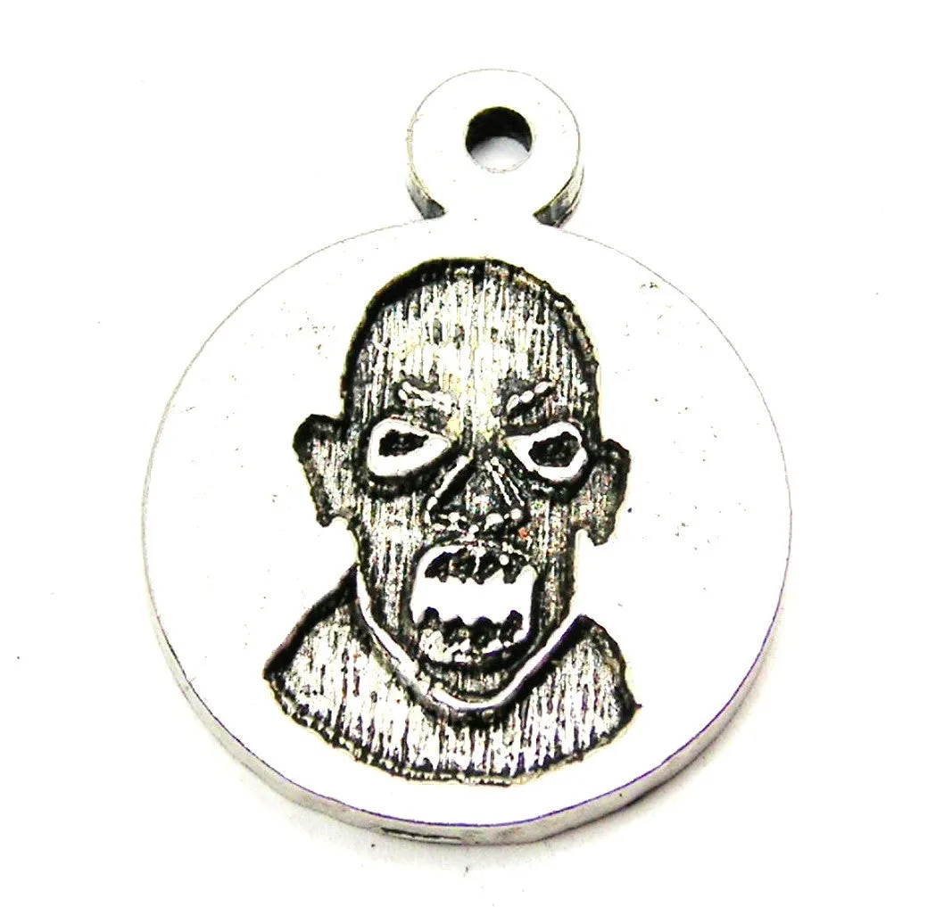 Zombie Circle Genuine American Pewter Charm